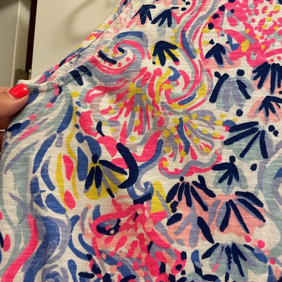 Lilly Pulitzer Shay ruffle v-neck dress size small - Picture 3 of 6